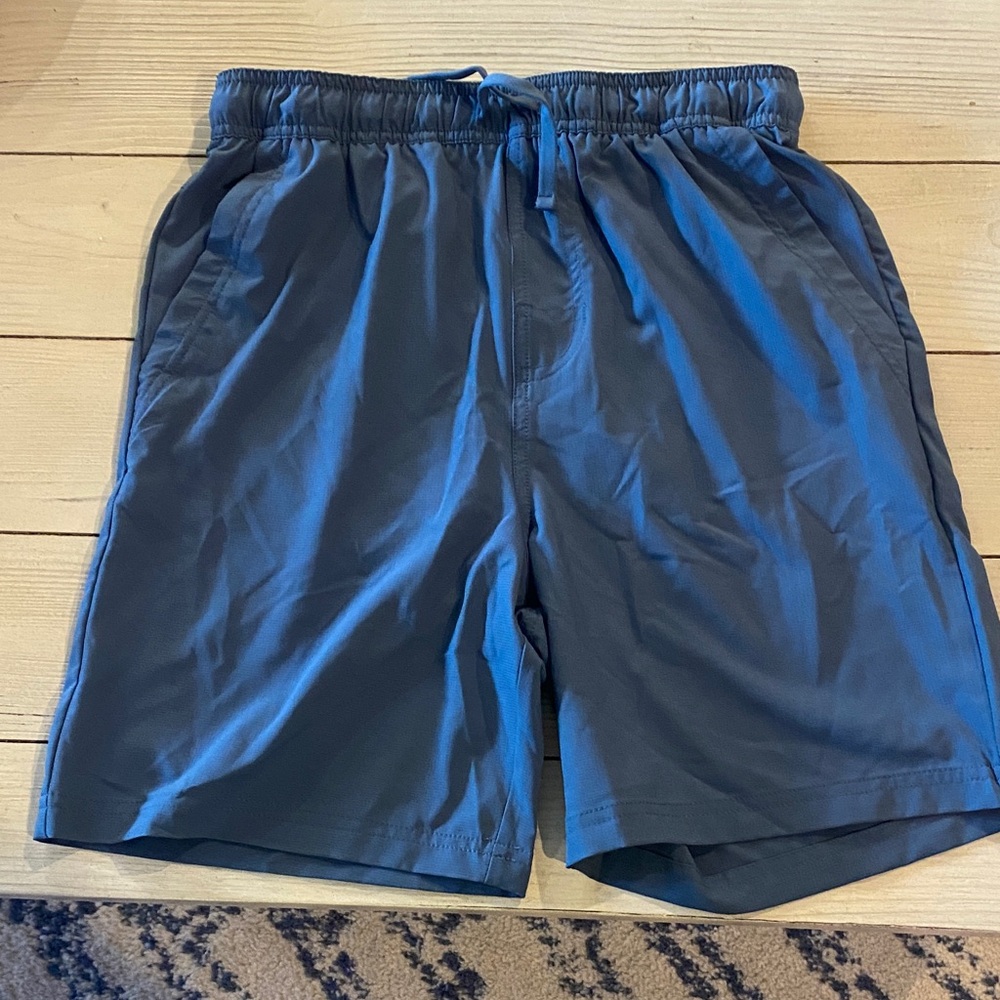 Boys Navy Elastic-Waist Shorts